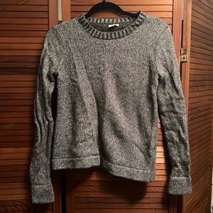 Silver metallic j crew wool Teddie sweater